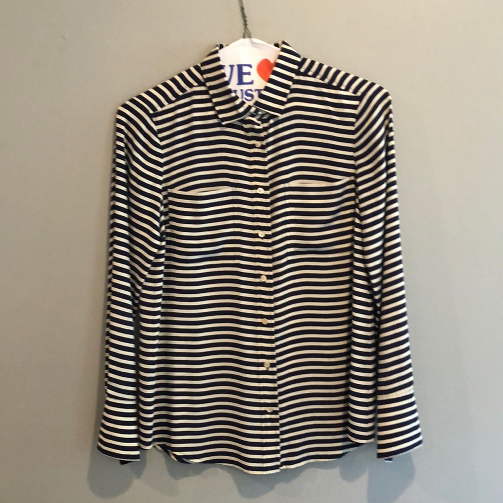 Striped button down